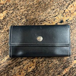 Coach Black Leather Checkbook style wallet - Used